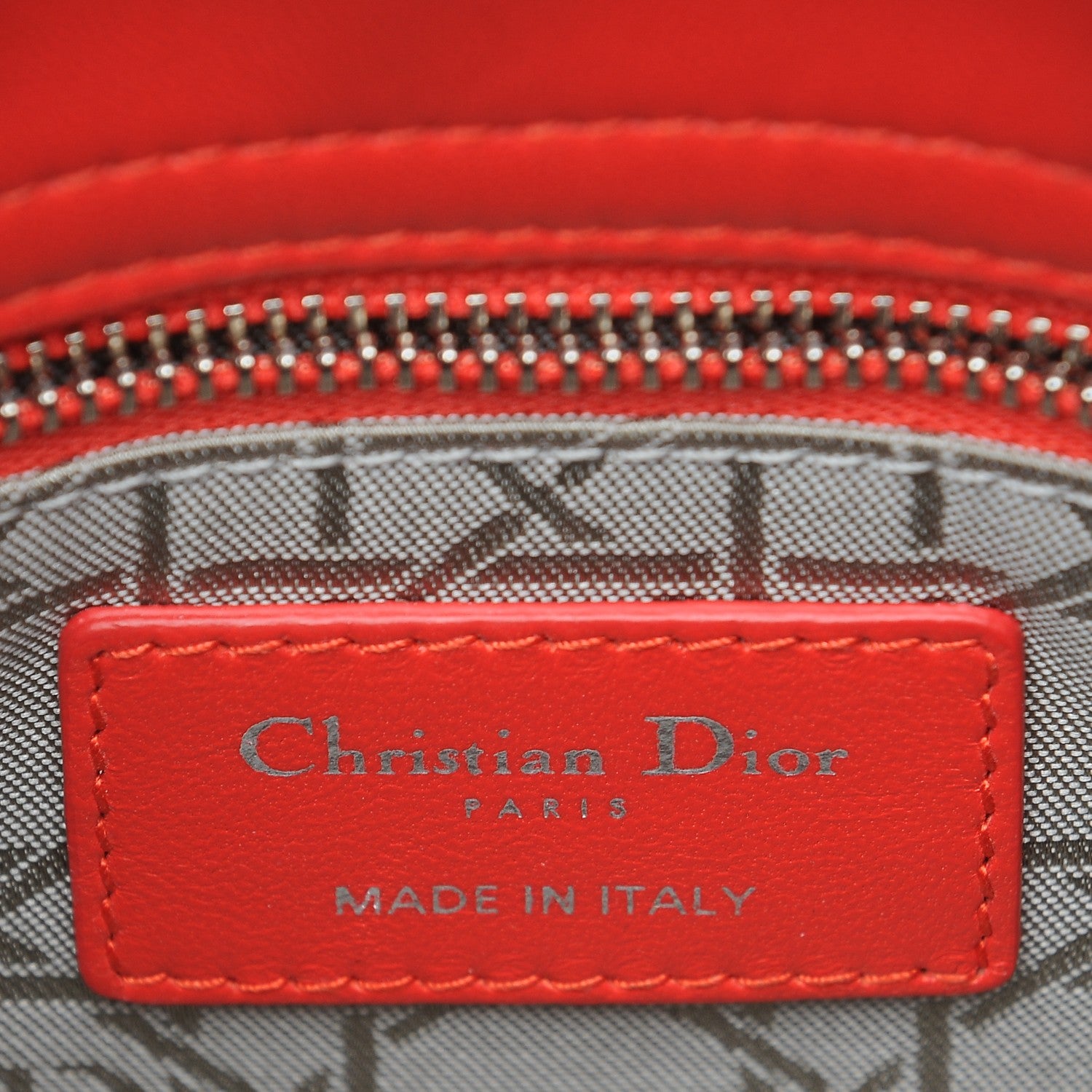 Christian Dior Lambskin Cannage Mini Lady Dior Vermillion 6 of 8