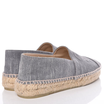 Chanel Striated Suede Espadrilles 37 Dark Grey 4 of 11