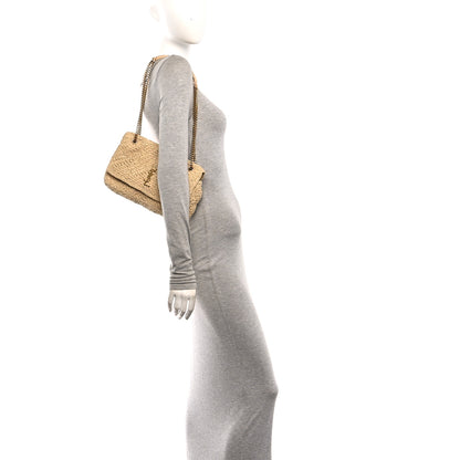 Saint Laurent Raffia Monogram Medium Jamie Natural Avorio 2 of 10