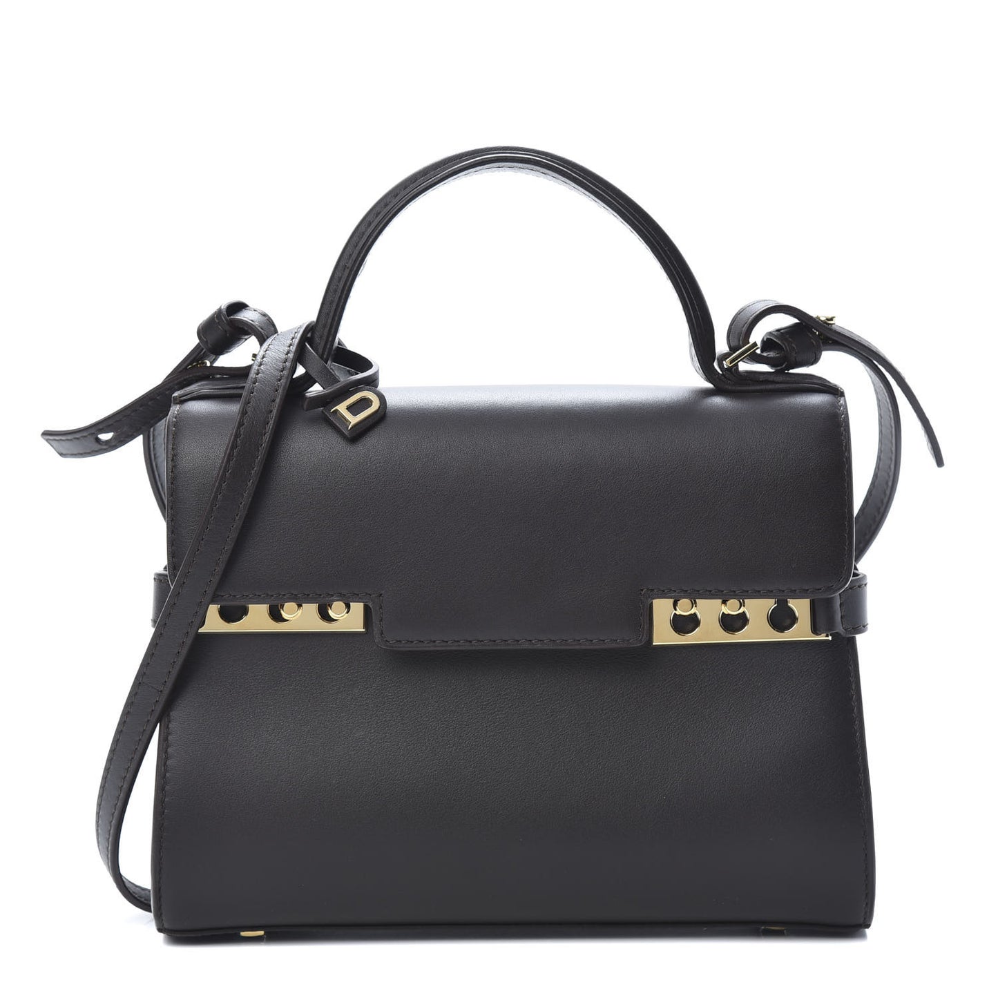 Smooth Calfskin Mini Tempete Satchel Brown