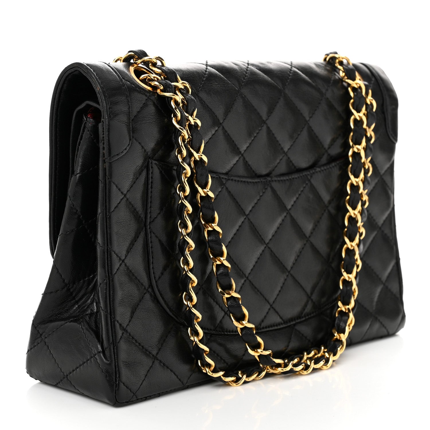Chanel Lambskin Quilted Medium Double Flap Black 3 of 10