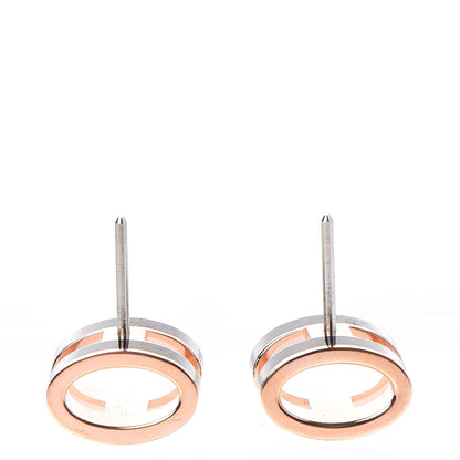 Hermes Rose Gold Lacquered Pop H Earrings Black 3 of 7