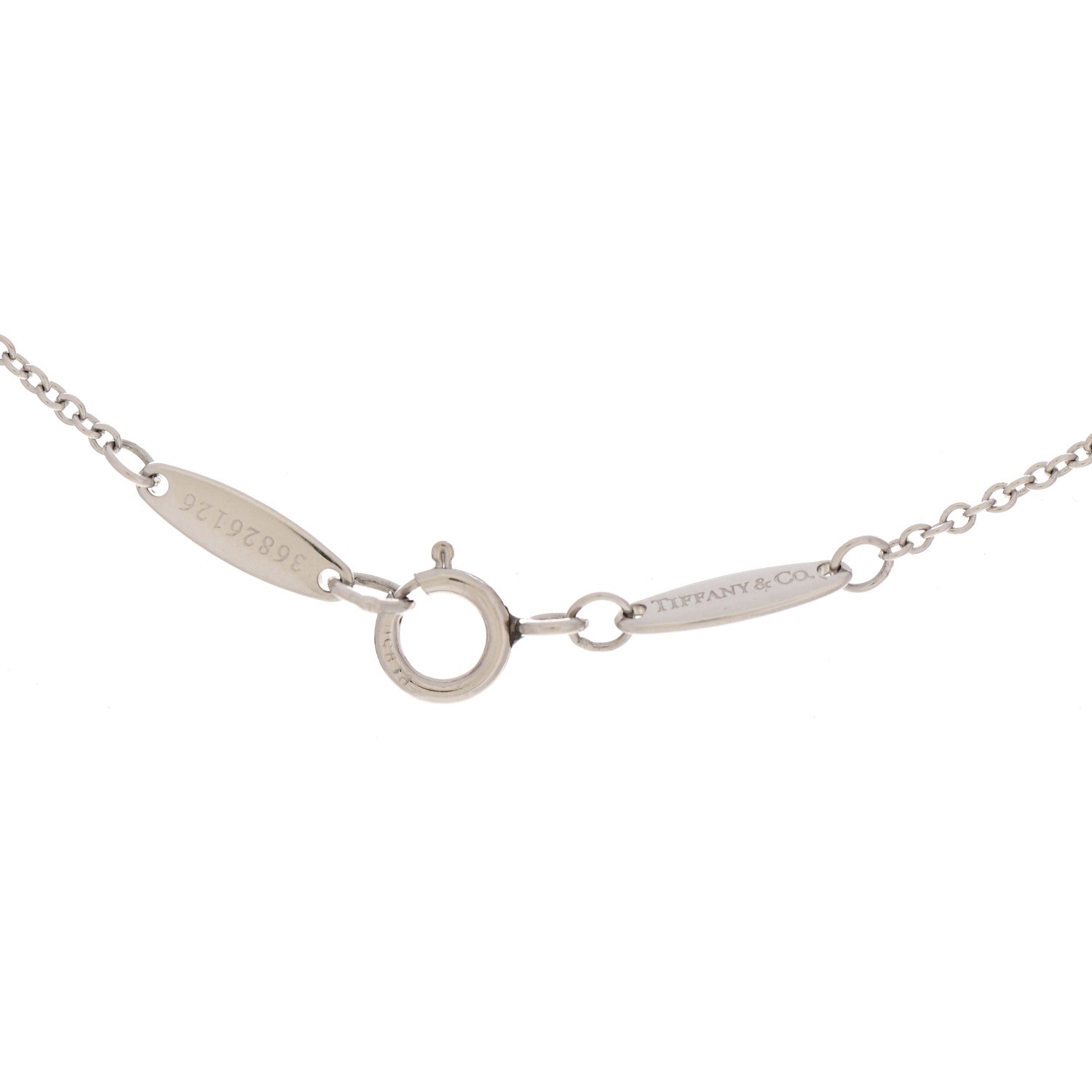 Tiffany Platinum Diamond .19ct Elsa Peretti Diamonds by the Yard Pendant Necklace 5 of 7