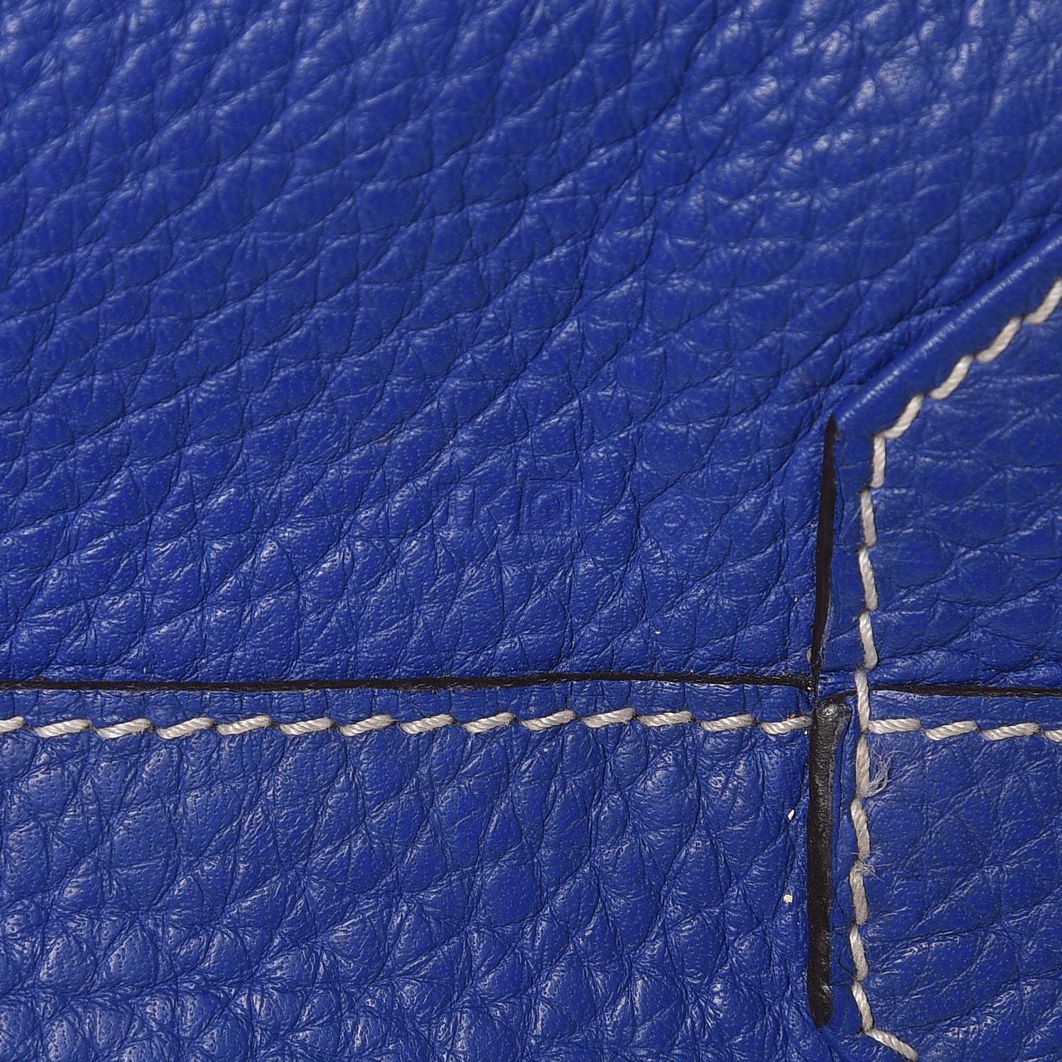 Hermes Taurillon Clemence Double Sens 45 Reversible Tote Graphite Bleu Electrique 10 of 11