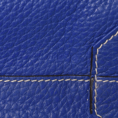 Hermes Taurillon Clemence Double Sens 45 Reversible Tote Graphite Bleu Electrique 10 of 11