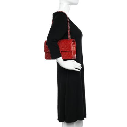 Chanel Lambskin Quilted Medium Double Flap Red 2 of 12