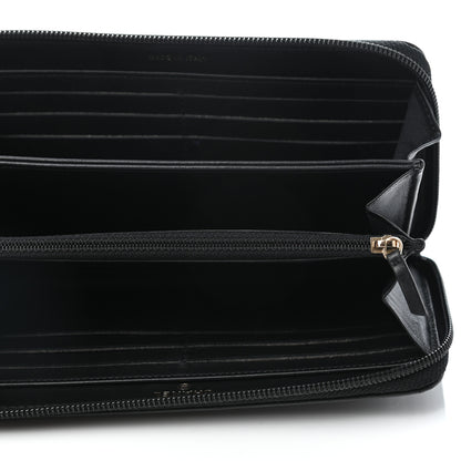 Chanel Lambskin Quilted Boy Zip Around Wallet Black 5 of 8