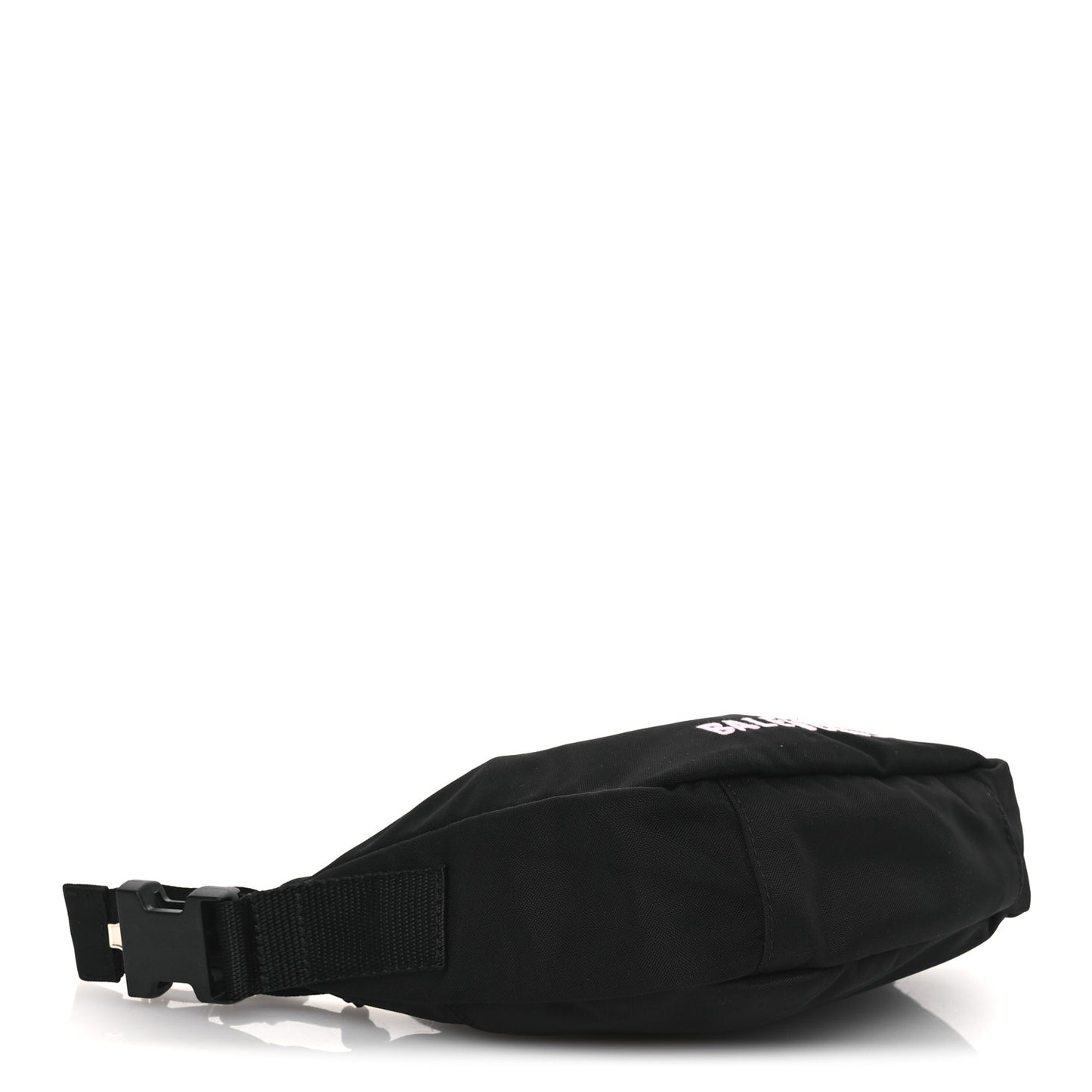 Recycled Sport Nylon Logo Embroidered Wheel Sling Bag Black Pink