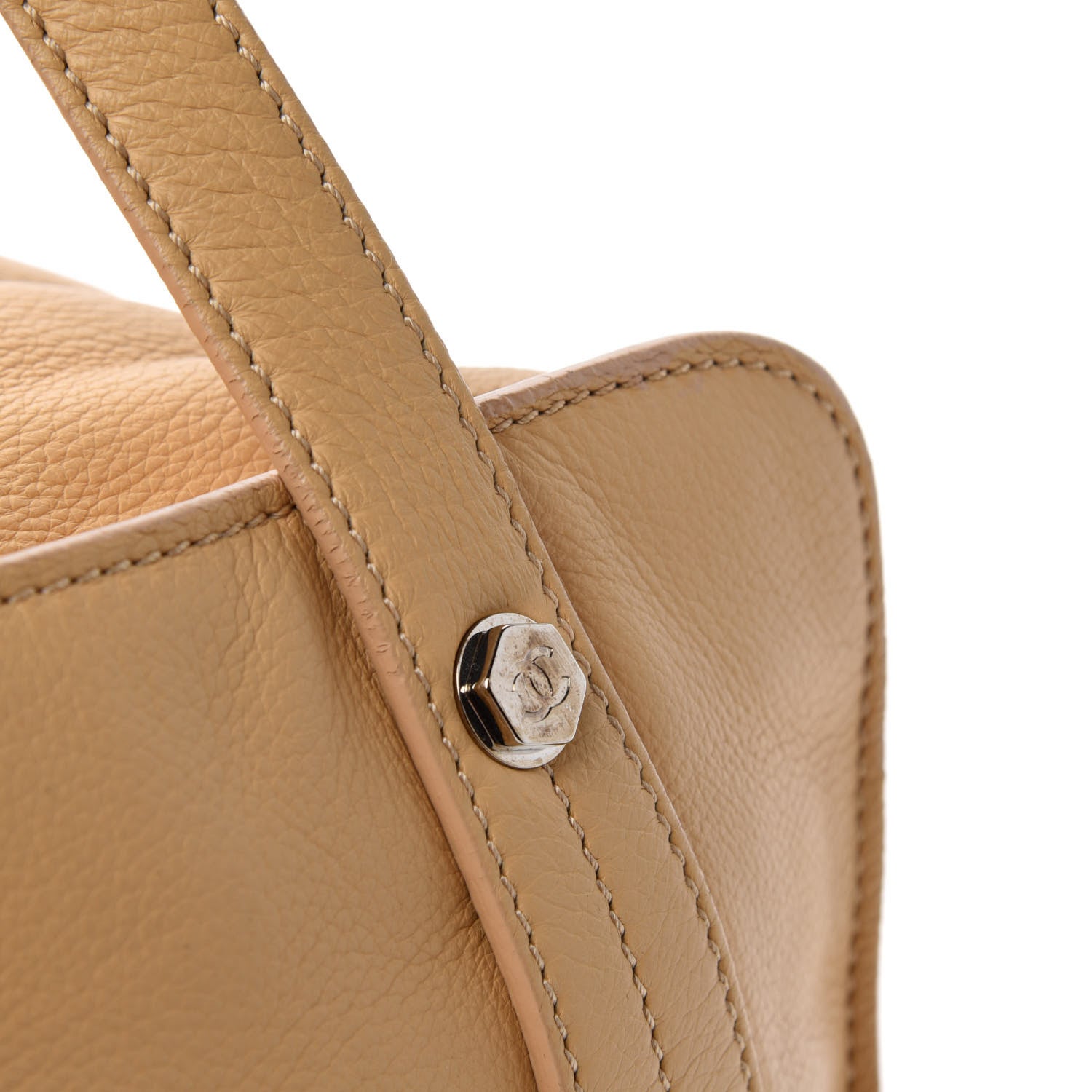 Chanel Deerskin Medium Bolt Bag Beige 10 of 13