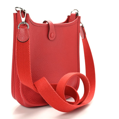 Hermes Taurillon Clemence Evelyne TPM Rouge Pivoine 3 of 9