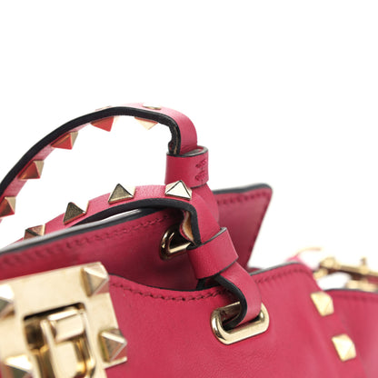 Valentino Garavani Vitello Small Rockstud Tote Cyclamin 12 of 14