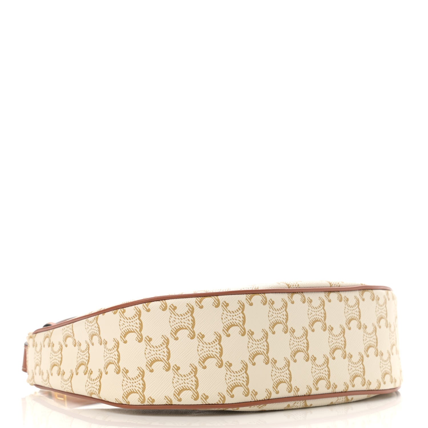 Celine Canvas Calfskin Ava Triomphe Shoulder Bag White 4 of 11