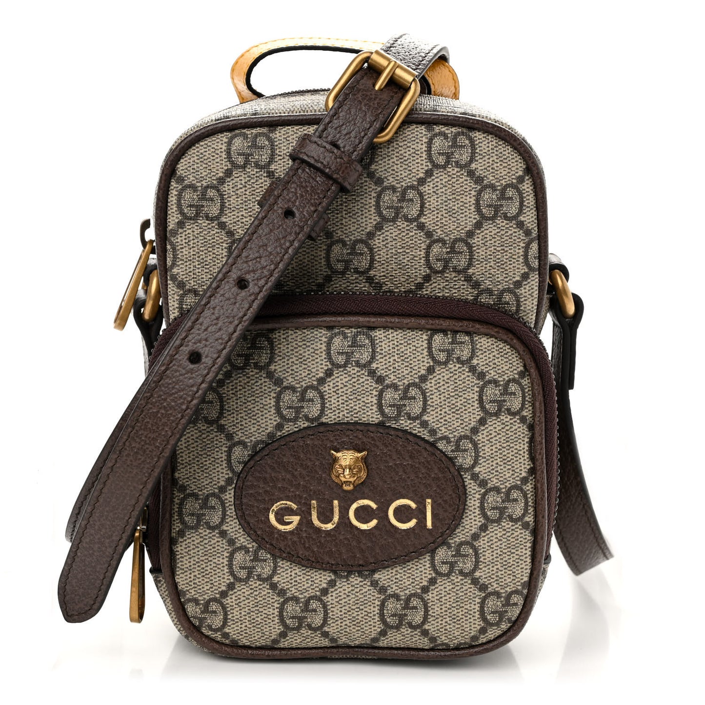 GG Supreme Monogram Mini Neo Vintage Double Zip Messenger Bag Beige New Acero Crop