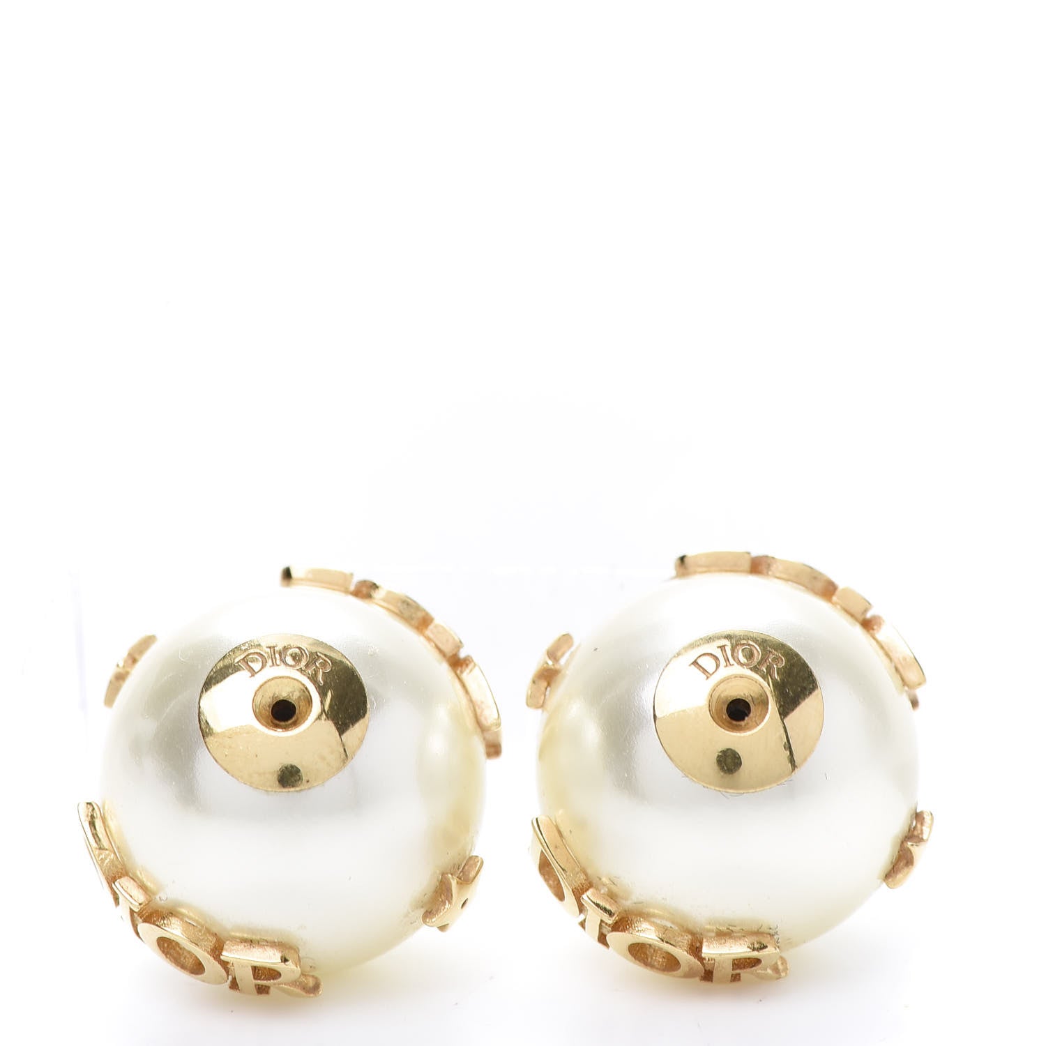 Christian Dior Pearl Mise En Dior Tribal Earrings Gold 3 of 5