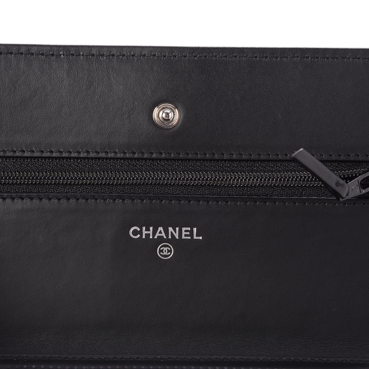 Chanel Patent Goatskin Quilted Paris Dallas Wallet On Chain WOC Black 6 of 9