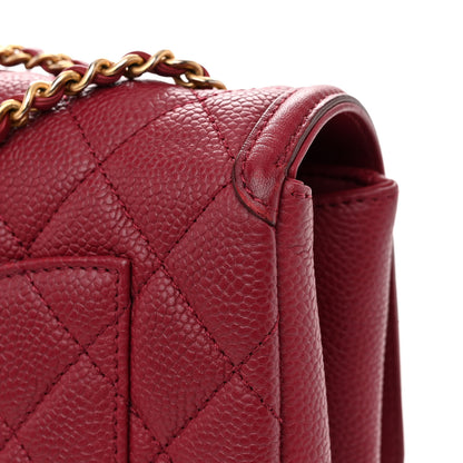 Chanel Caviar Quilted Small CC Filigree Flap Burgundy 11 of 11