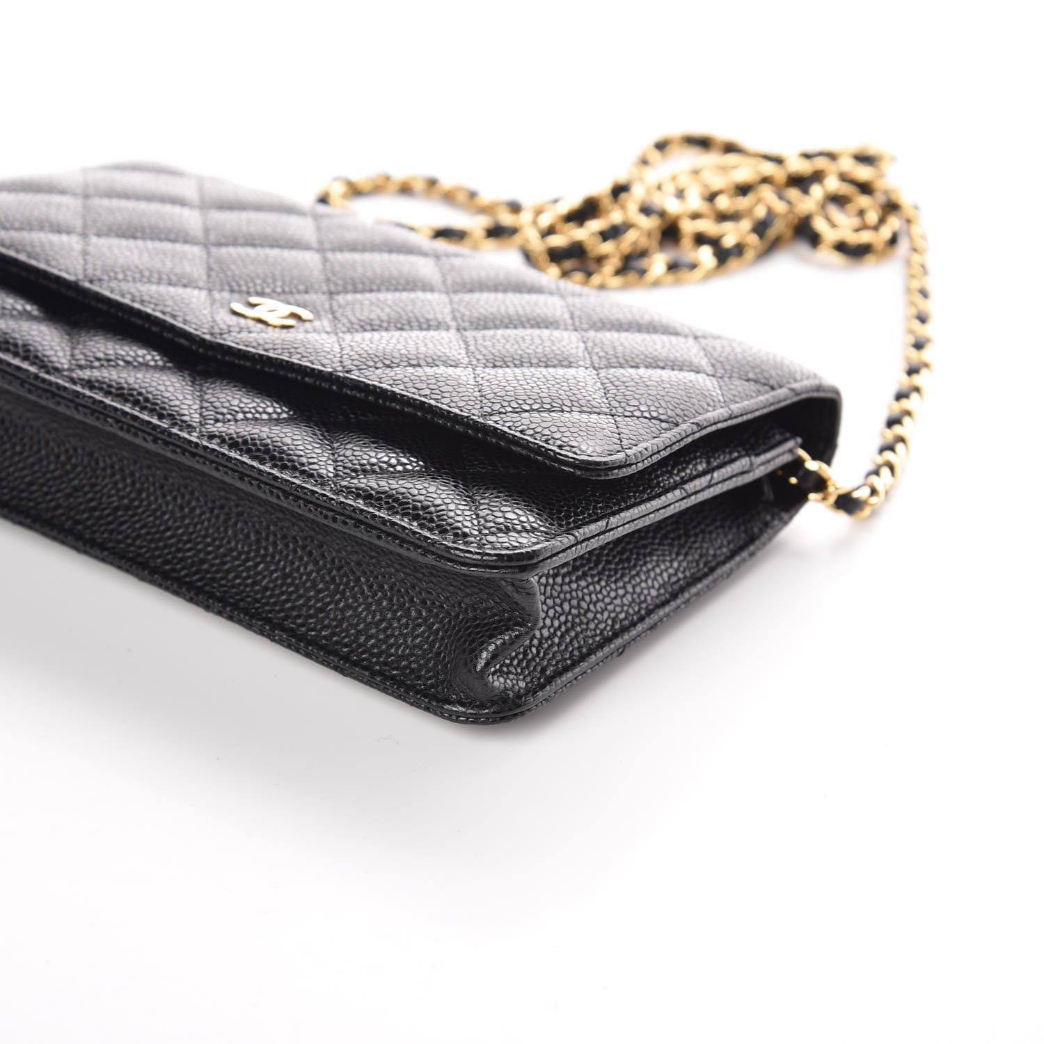 Chanel Caviar Quilted Wallet On Chain WOC Black 11 of 12