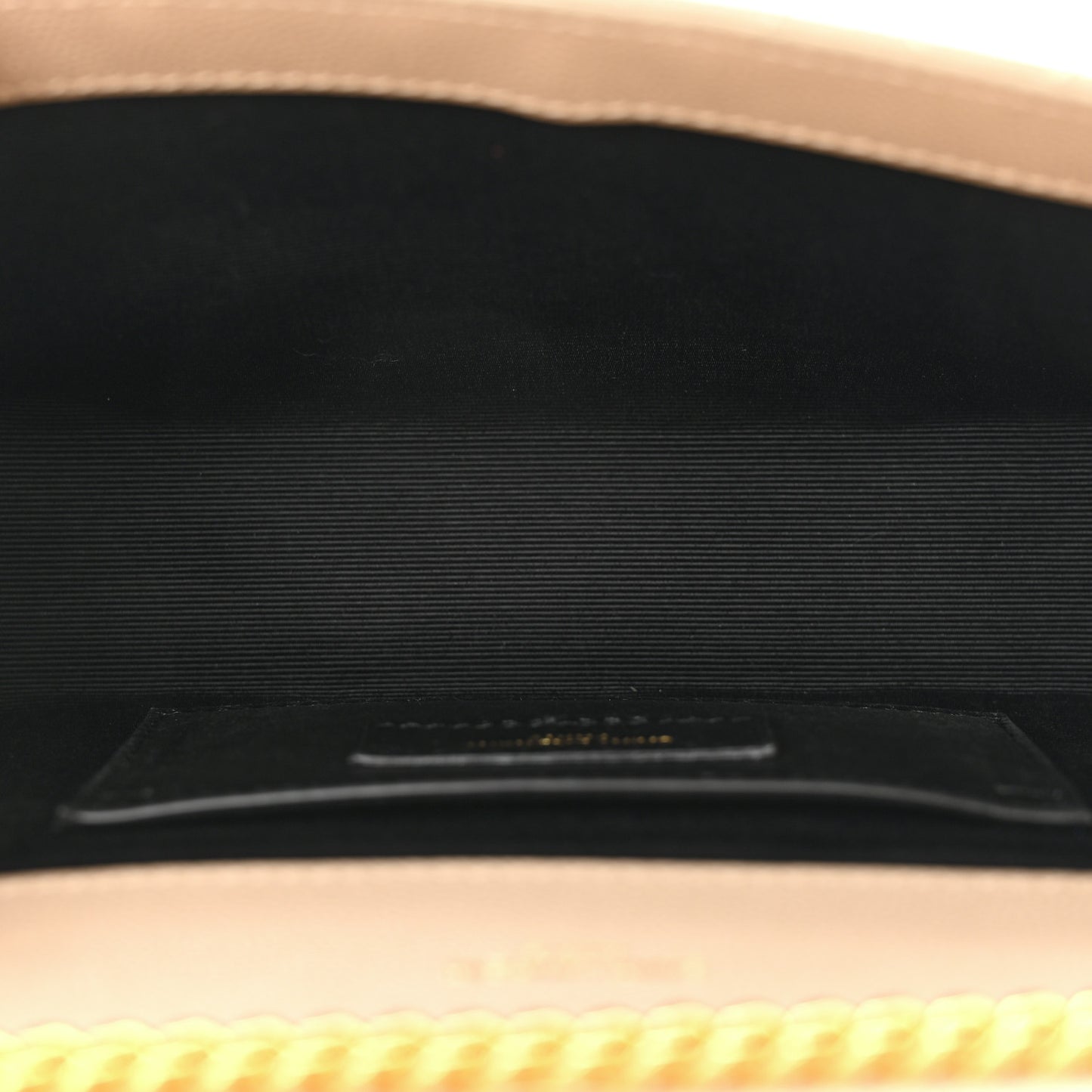 Grain De Poudre Textured Mixed Matelasse Triquilt Small Monogram Satchel Dark Beige