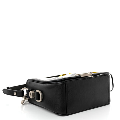 Off-White Calfskin Diag Flap Bag Black White 4 of 9