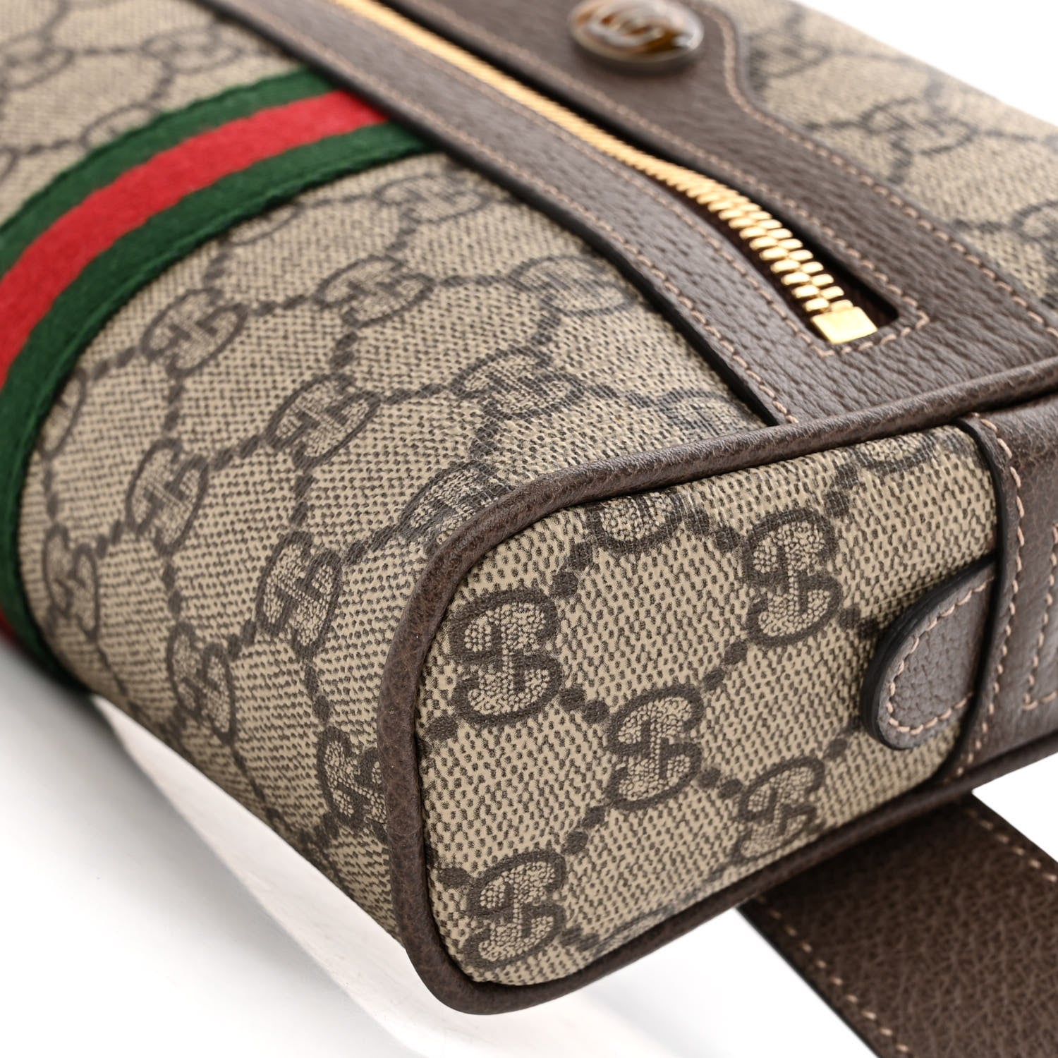 Gucci GG Supreme Monogram Web Small Ophidia Belt Bag 75 30 Dark Brown 10 of 10