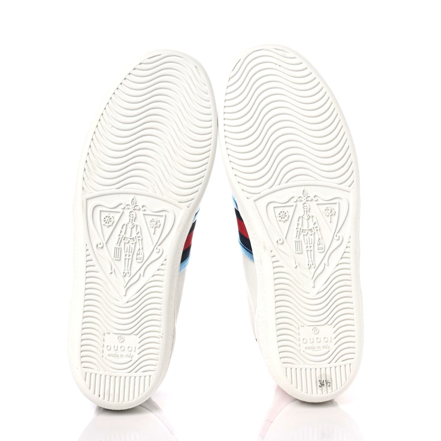 Gucci Calfskin Lace Ayers Sylvie Web New Womens Ace High Top Sneakers 34.5 White 6 of 9