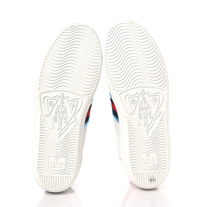 Gucci Calfskin Lace Ayers Sylvie Web New Womens Ace High Top Sneakers 34.5 White 6 of 9