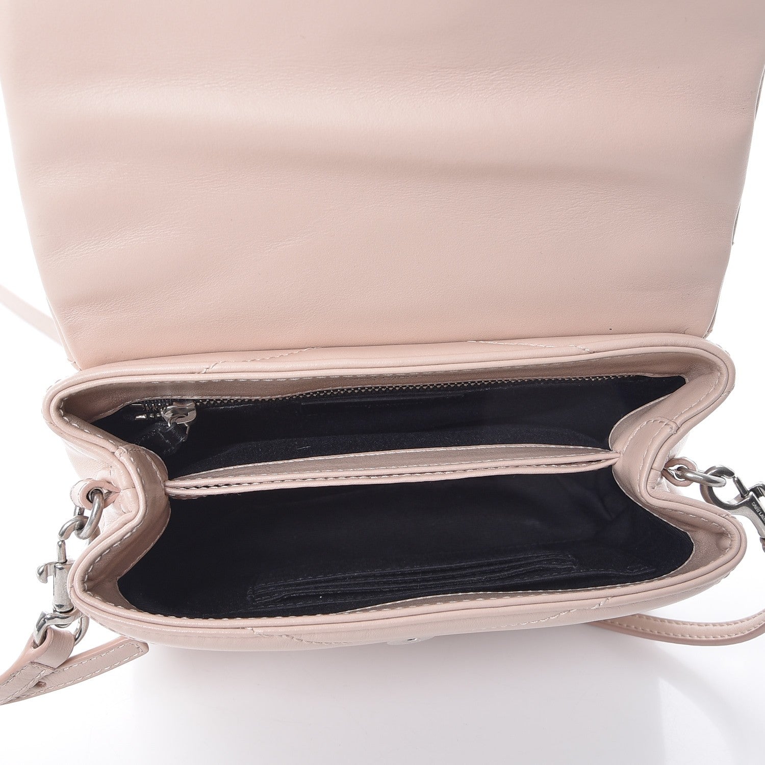 Saint Laurent Calfskin Y Quilted Monogram Toy Loulou Crossbody Bag Marble Pink 5 of 7