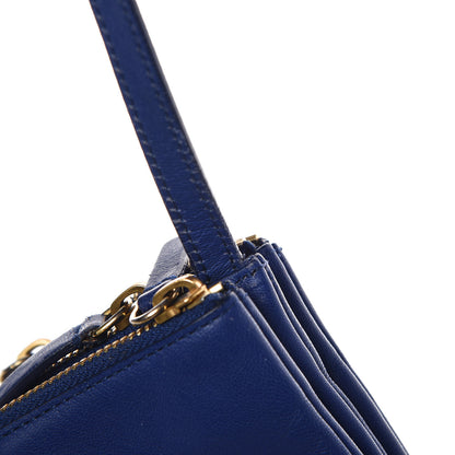 Celine Lambskin Small Trio Crossbody Bag Violet Blue 16 of 17