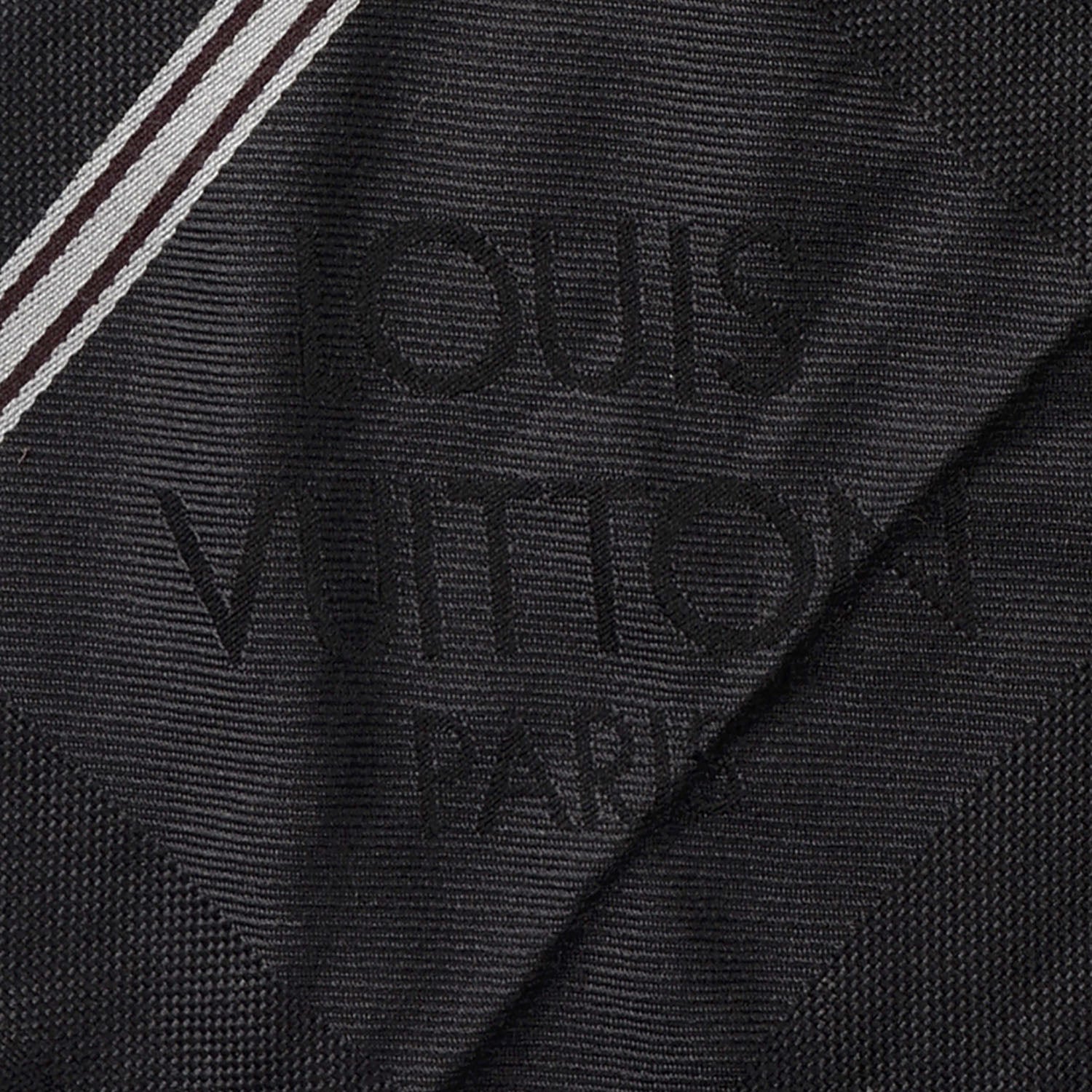 Louis Vuitton Wool Messager Damier Geant Scarf Black 4 of 5
