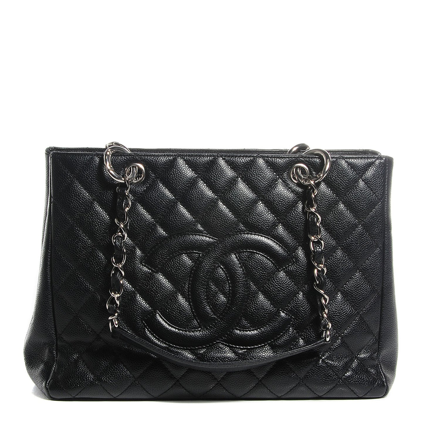 Caviar Quilted Grand Shopping Tote GST Black