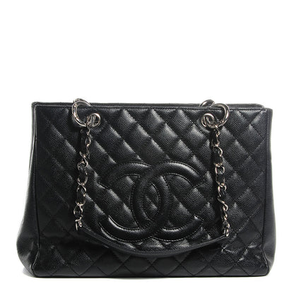 Chanel Caviar Quilted Grand Shopping Tote GST Black 1 of 7