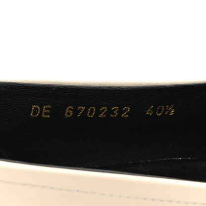 Saint Laurent Calfskin Penny Loafers 40.5 Pearl 10 of 14