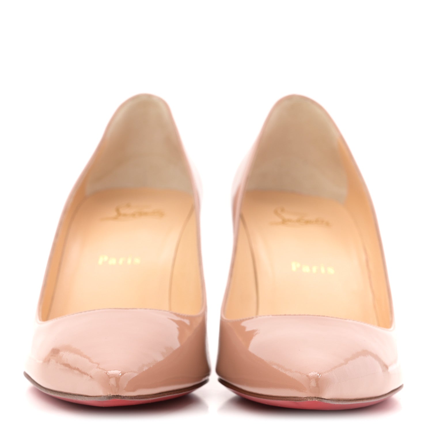 Christian Louboutin Patent Kate 70 Pumps 38.5 Nude 3 of 10