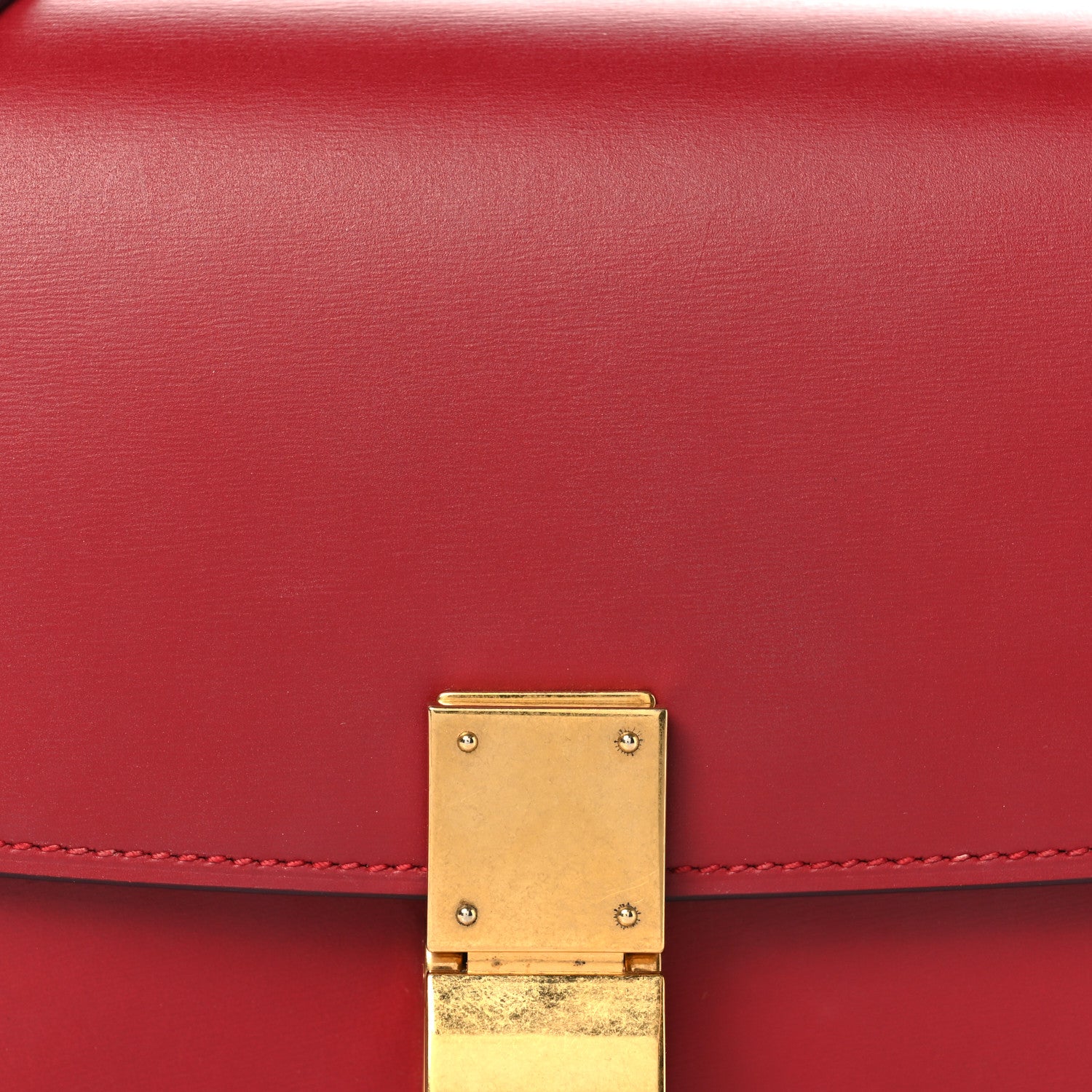 Celine Box Calfskin Small Classic Box Flap Bag Red 7 of 10
