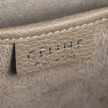 Celine Drummed Calfskin Nano Luggage Dune 7 of 8