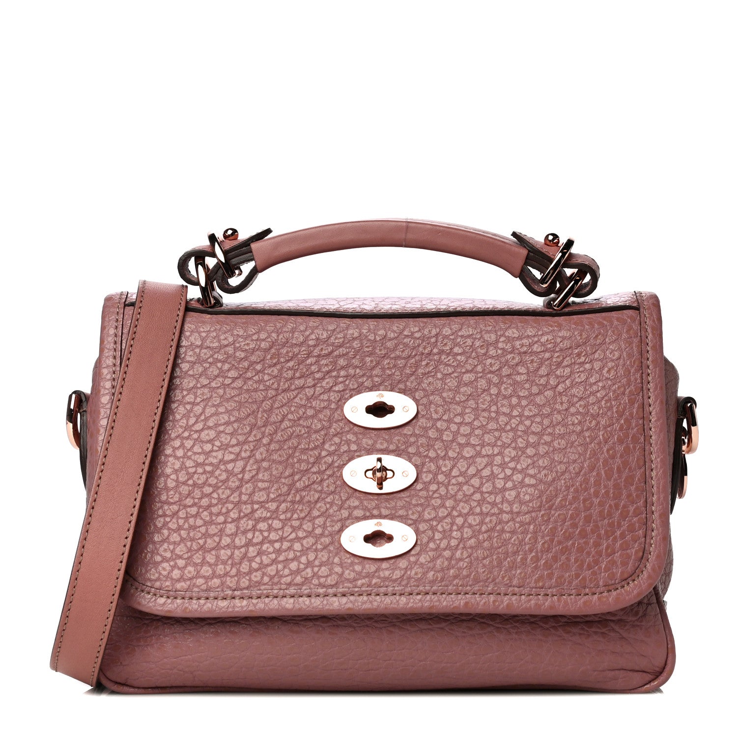 Mulberry Heavy Grain Calfskin Small Bryn Dark Blush 1 of 17