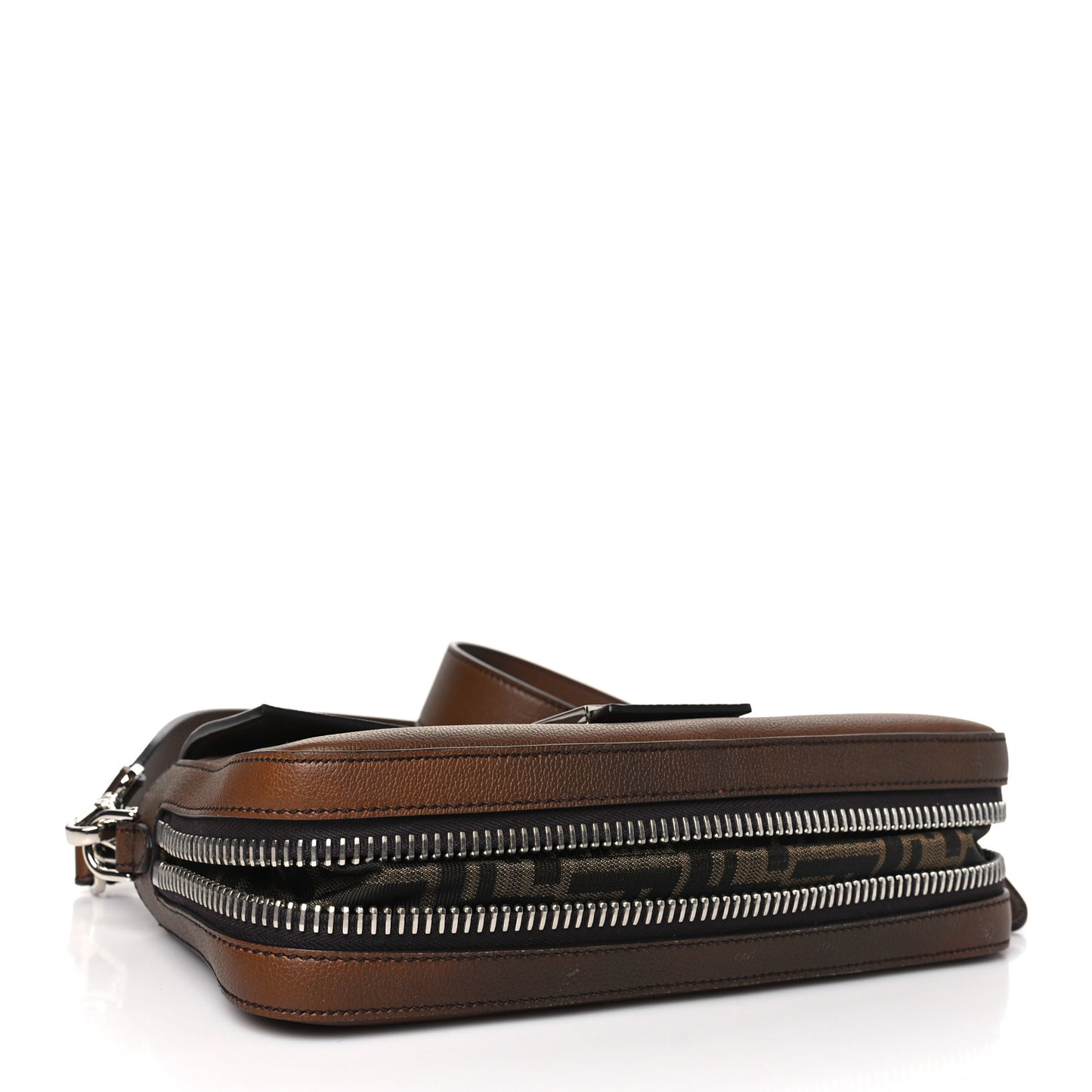 Vitello Tamponato Vintage Jacquard FF 1974 Zip Baguette Moro