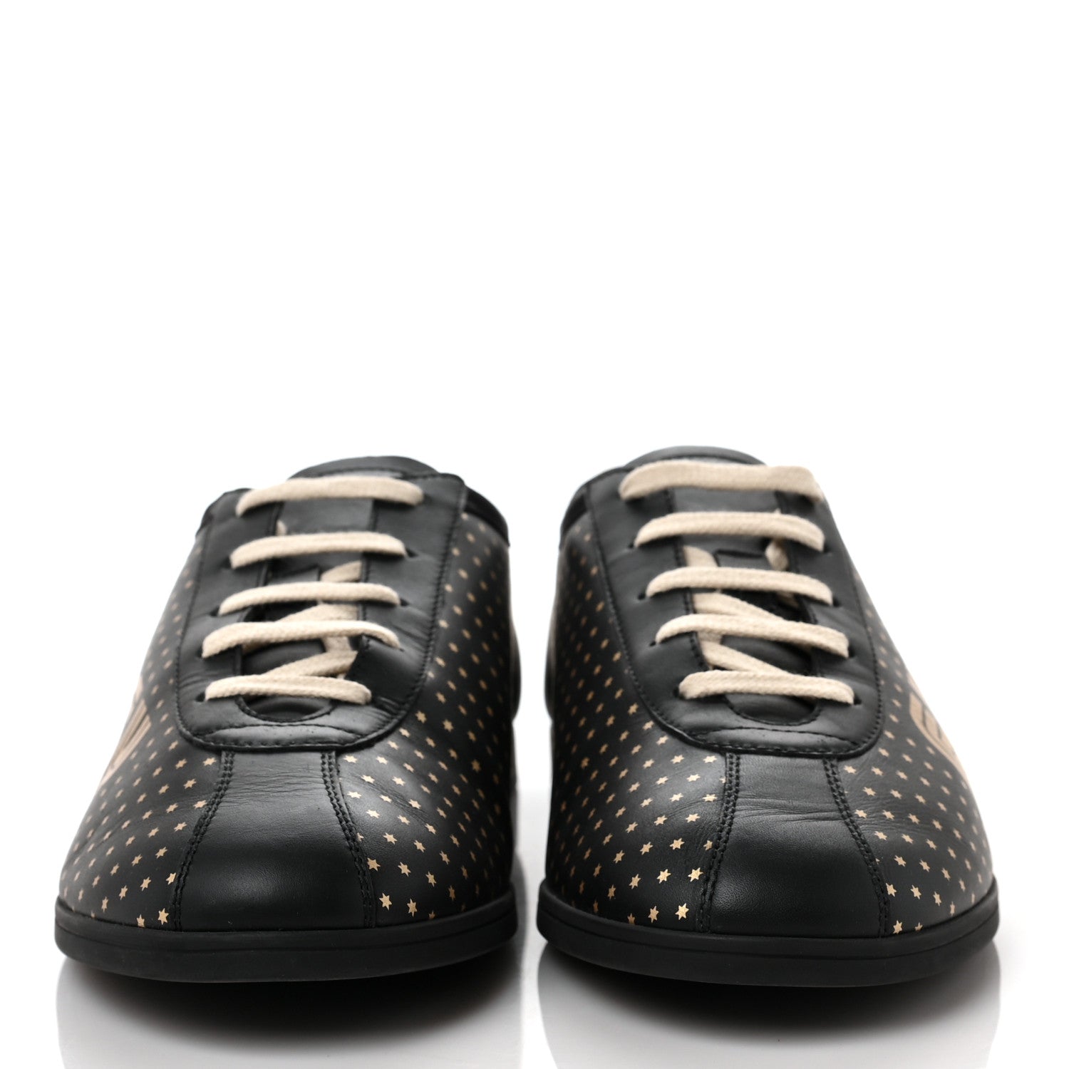 Gucci X SEGA Calfskin GUCCY Stars Mens Falacer Sneakers 9 Black 2 of 9