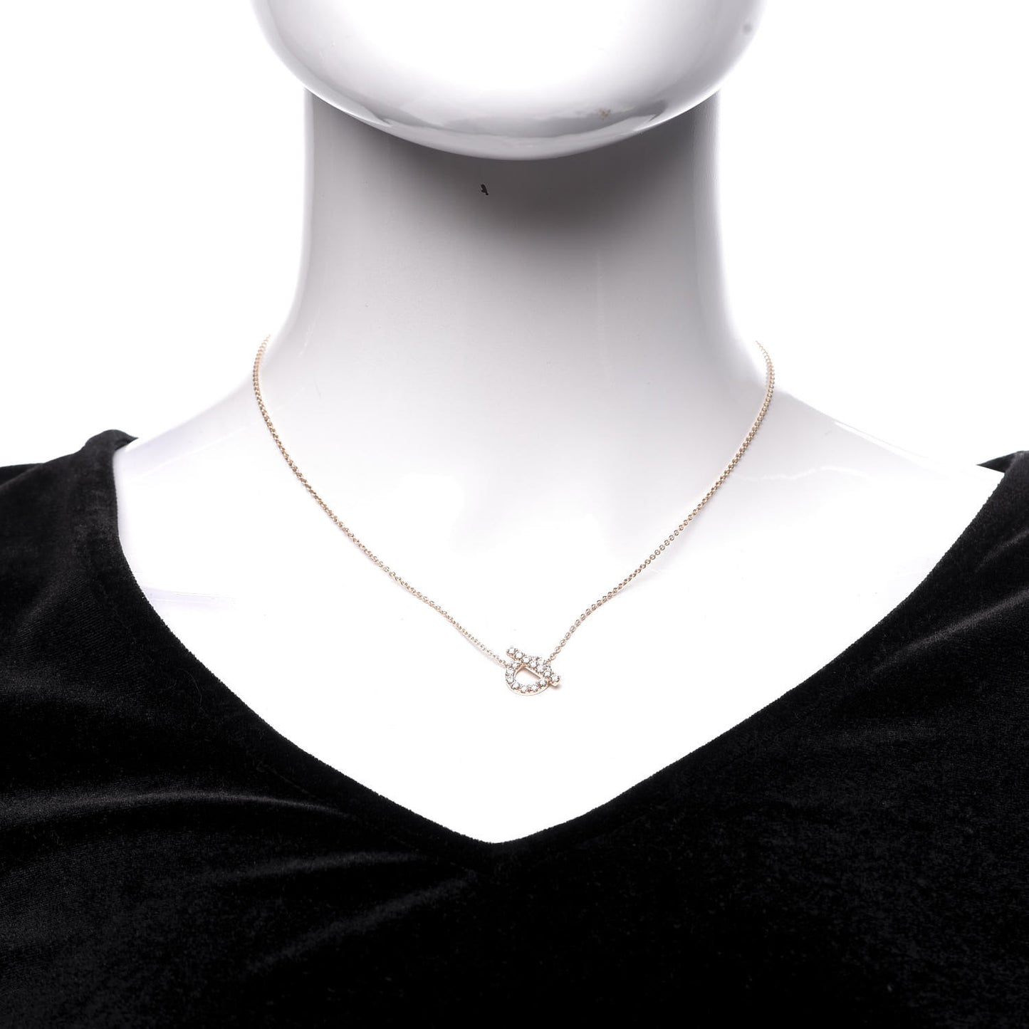 18K Rose Gold Diamond Finesse Pendant Necklace