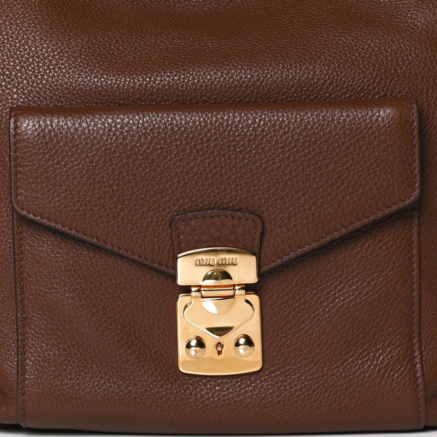 Miu Miu Vitello Phenix Shoulder Bag Palissandro 6 of 13
