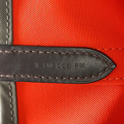 Hermes Toile Sac De Pansage Groom Kaki Feu 9 of 12