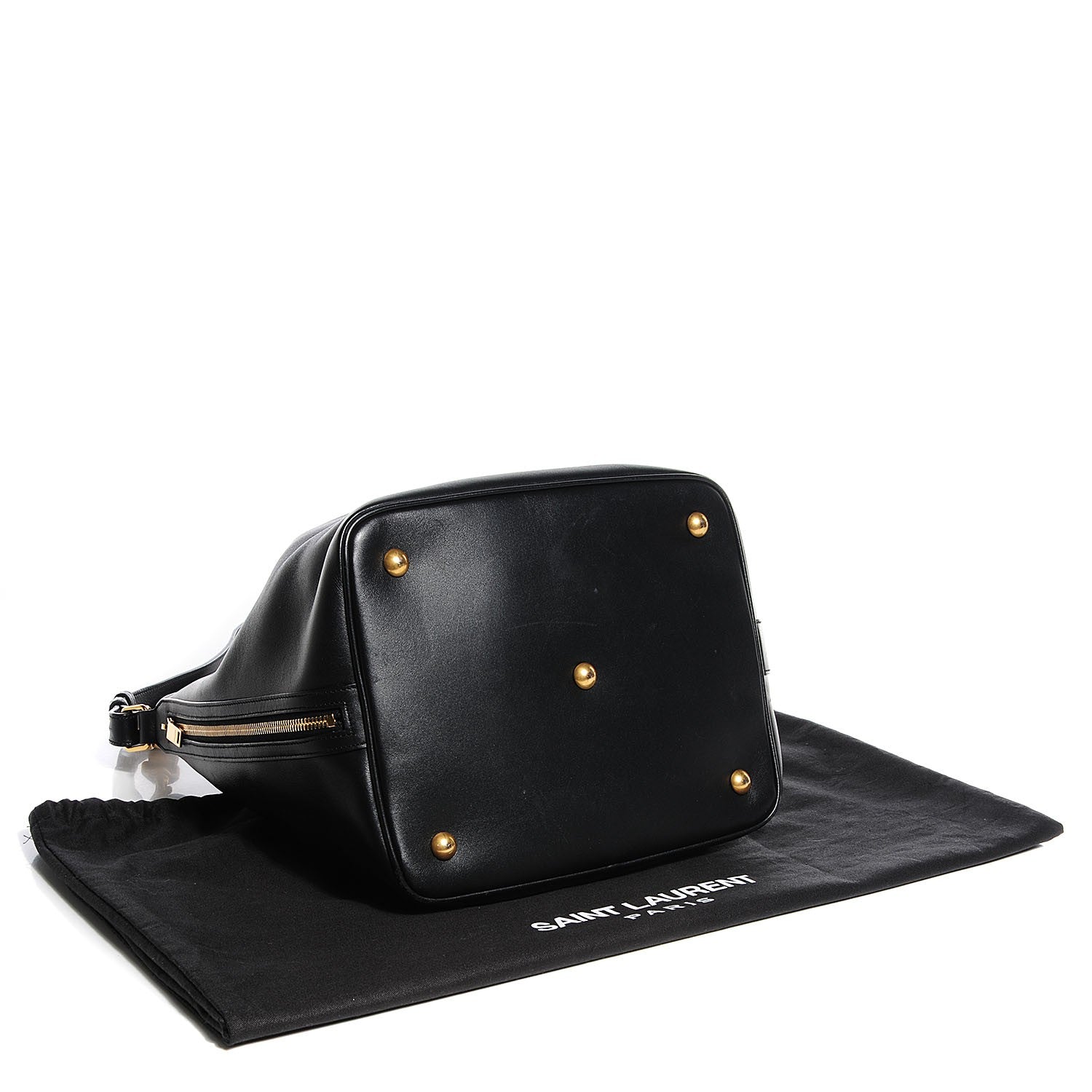 Saint Laurent Calfskin Large Emmanuelle Bucket Bag Black 4 of 8