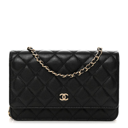Chanel Caviar Quilted Wallet on Chain WOC Black 1 of 10