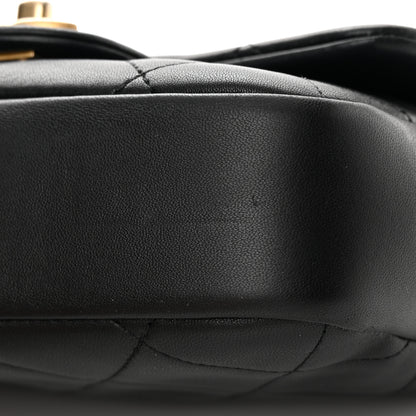 Chanel Lambskin Quilted Small Circular Handle Bag Black 14 of 18