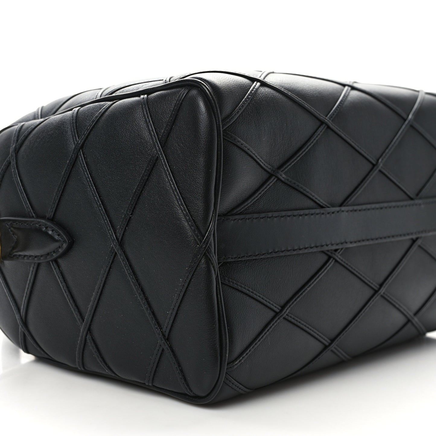 Lambskin Malletage Speedy Bandouliere 25 Black