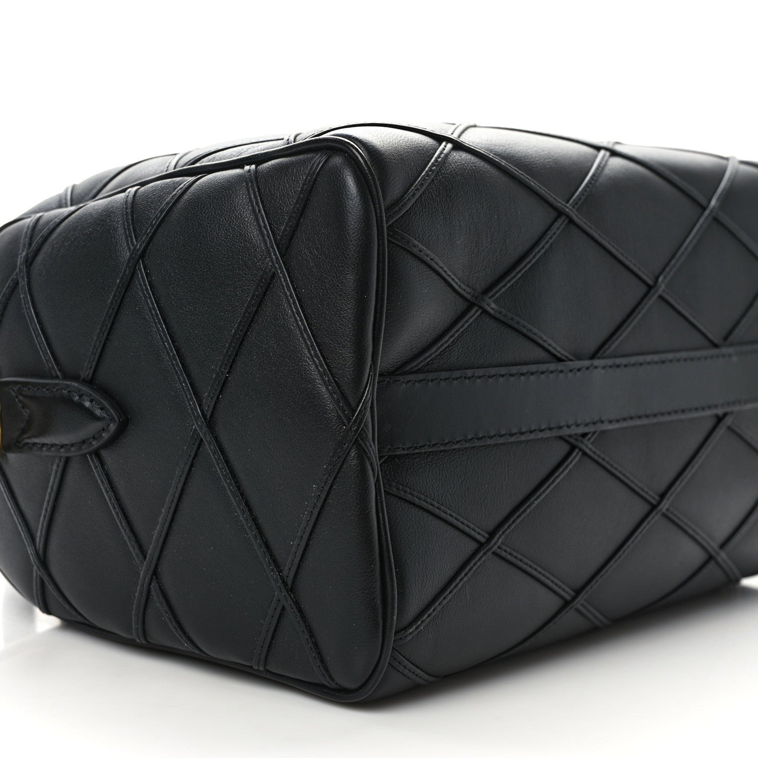 Louis Vuitton Lambskin Malletage Speedy Bandouliere 25 Black 7 of 11