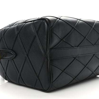 Louis Vuitton Lambskin Malletage Speedy Bandouliere 25 Black 7 of 11