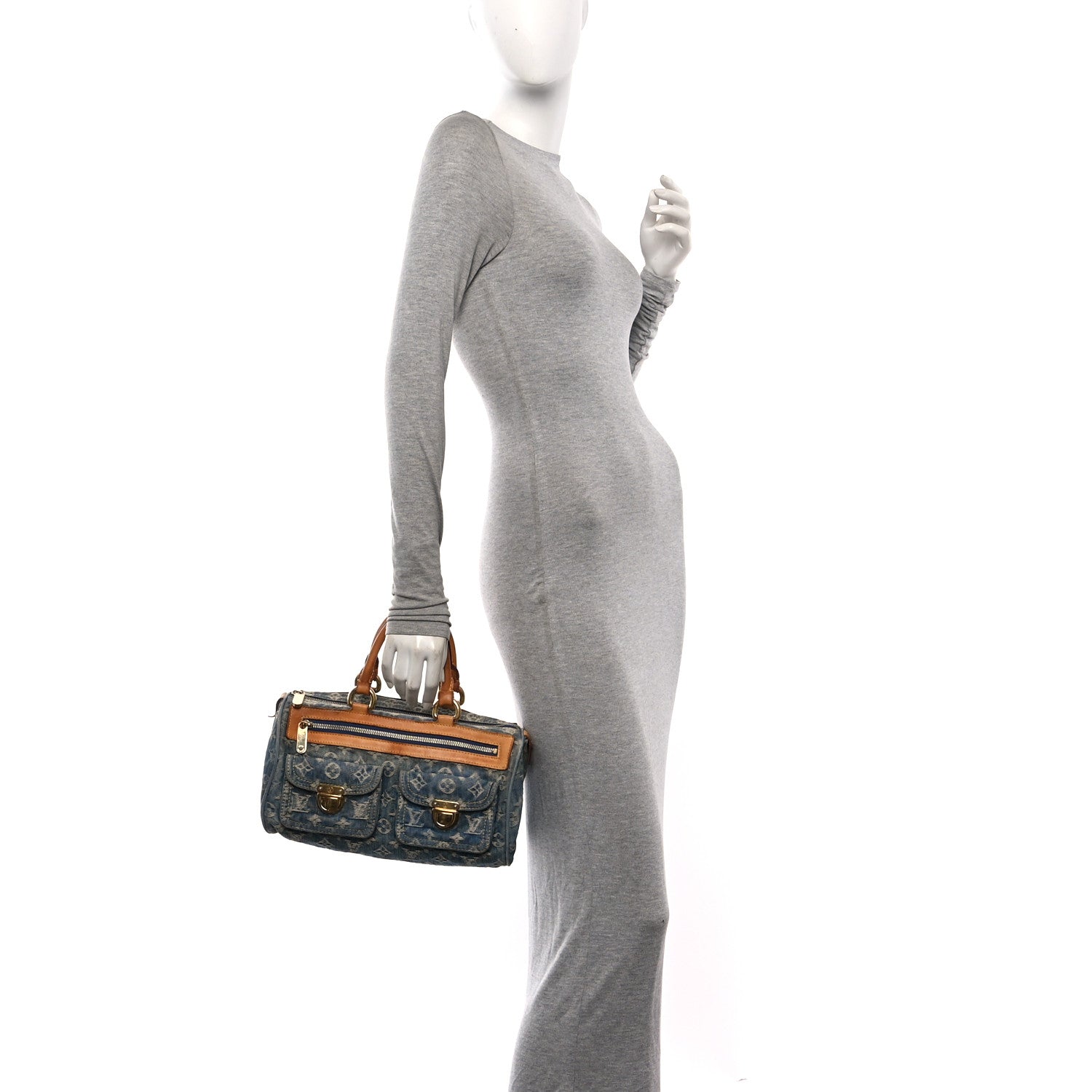 Louis Vuitton Monogram Denim Neo Speedy Blue 2 of 9