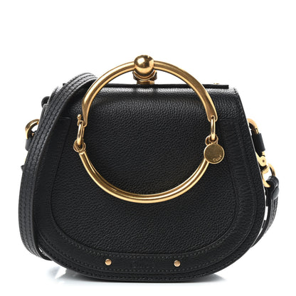 Chloe Calfskin Suede Small Nile Bracelet Bag Black 1 of 9