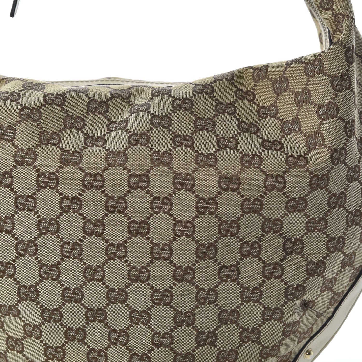 Gucci Monogram Large Biba Studded Hobo Off White 10 of 10